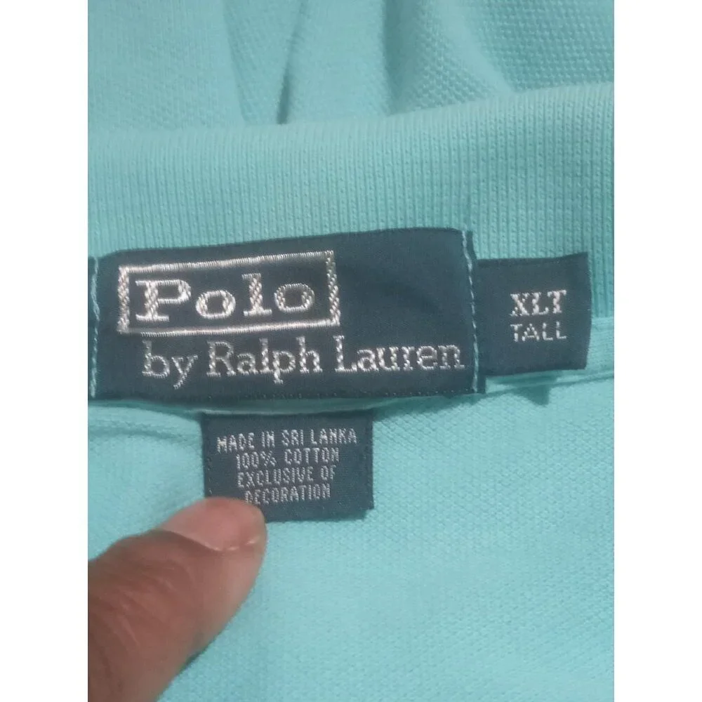 Polo Ralph Lauren Short Sleeve Collared Polo Shirt Light Blue Men's Size XLT